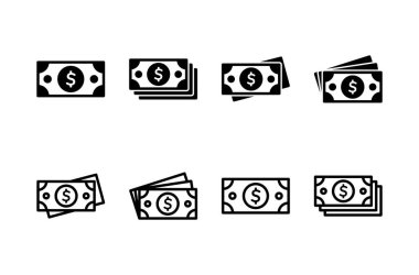 Para simgesi logosu tasarımı. Para işareti ve sembol