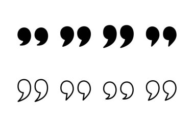 Alıntı simgesi logo tasarımı. Tırnak işareti ve sembol