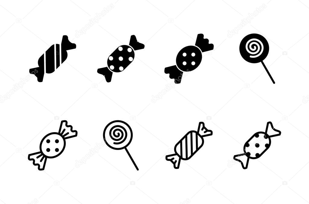 Candy icon logo design. candy sign and symbol.