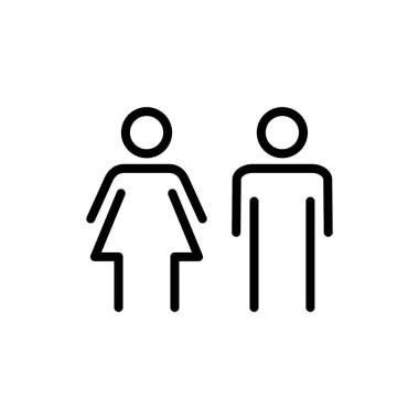 Uygulamalar ve web siteleri ikon vektörü için insan ve sembol. Erkek ve dişi işareti ve sembol. Kızlar ve oğlanlar