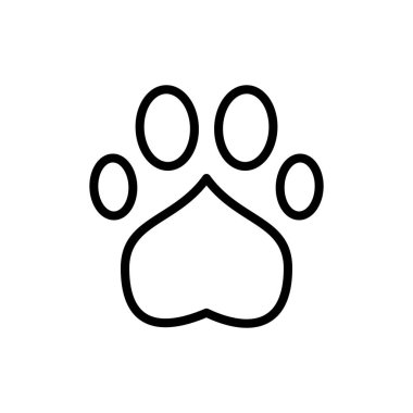 Uygulamalar ve web siteleri için pençe simgesi. Pençe izi ve sembol. köpek ya da kedi pençesi