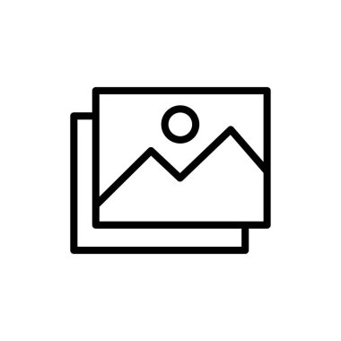 Uygulamalar ve web siteleri için resim simgesi. Fotoğraf galerisi işareti ve sembol. resim simgesi