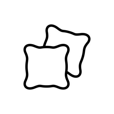 Uygulamalar ve web siteleri için yastık simgesi. Yastık işareti ve sembol. Rahat yumuşacık yastık.