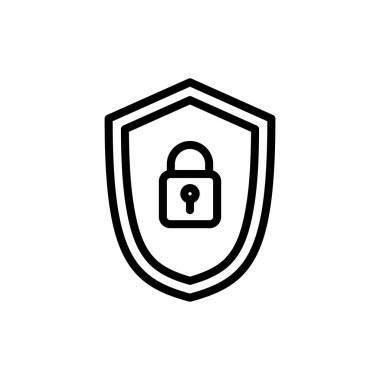 Uygulamalar ve web siteleri için güvenlik simgesi. Koruma ikonu. Özel hayat. vpn