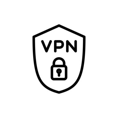 Uygulamalar ve web siteleri için Vpn simgesi. Özel ağ işareti ve sembol. sanal özel ağ simgesi.