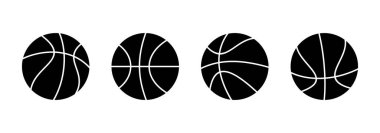 Basketbol ikonu vektörü. Basketbol tabelası ve sembol