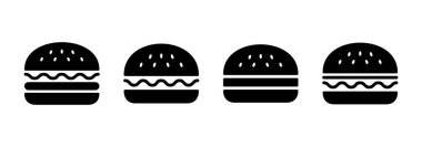 Burger ikon vektörü. Hamburger ve sembol. hamburger