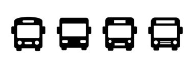 Otobüs simgesi vektörü. otobüs işareti ve sembol