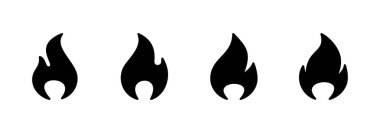 Simge vektörünü ateşle. ateş işareti ve sembol