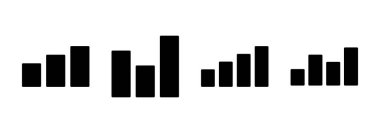 Grafik simgesi vektörü büyüyor. Çizelge ve sembol. diyagram simgesi