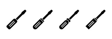 Tornavida simgesi vektörü. Araçlar işareti ve sembol