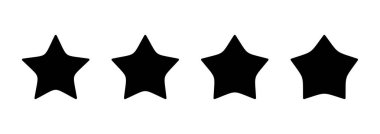 Yıldız simgesi vektörü. Reyting işareti ve sembol. favori yıldız simgesi