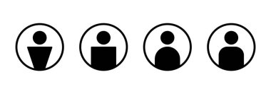 Kullanıcı simgesi vektörü. İmza ve sembol. insanlar simgesi. 