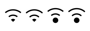 Wifi simge vektörü. İşaret işareti ve sembol. Kablosuz simge