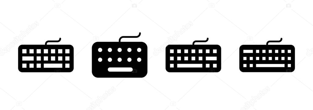 Keyboard icon vector. keyboard sign and symbol