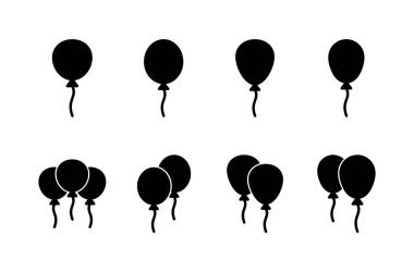 Balon simgesi logosu tasarımı. Parti balonu işareti ve sembolü