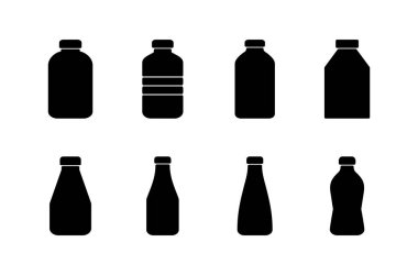 Şişe simgesi logosu tasarımı. şişe işareti ve sembol