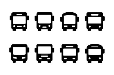Otobüs simgesi logosu tasarımı. otobüs işareti ve sembol