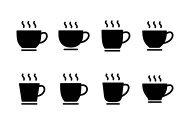 Kahve fincanı logosu tasarımı. Kahve işareti ve sembol.