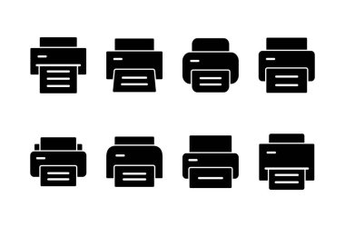 Simge logo tasarımını yazdır. yazıcı işareti ve sembol