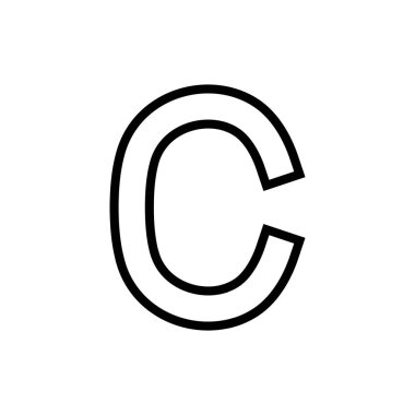 Uygulamalar ve web siteleri için telif hakkı simgesi. telif hakkı işareti ve sembol