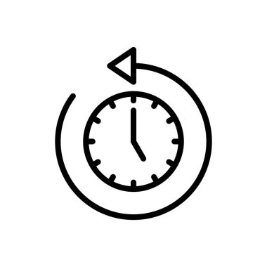 Uygulamalar ve web siteleri için tarih simgesi. Son olay geçmişi işareti ve simgesi