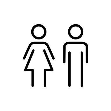 Uygulamalar ve web siteleri ikon vektörü için insan ve sembol. Erkek ve dişi işareti ve sembol. Kızlar ve oğlanlar
