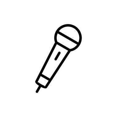 Uygulamalar ve web siteleri için mikrofon simgesi. Karaoke işareti ve sembol