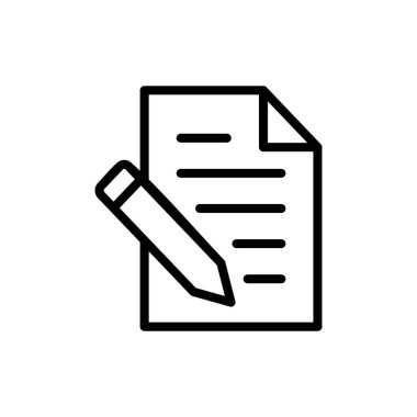 Uygulamalar ve web siteleri için not simgesi. not defteri işareti ve sembol