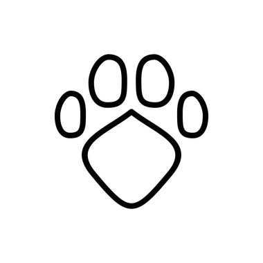 Uygulamalar ve web siteleri için pençe simgesi. Pençe izi ve sembol. köpek ya da kedi pençesi