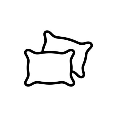 Uygulamalar ve web siteleri için yastık simgesi. Yastık işareti ve sembol. Rahat yumuşacık yastık.