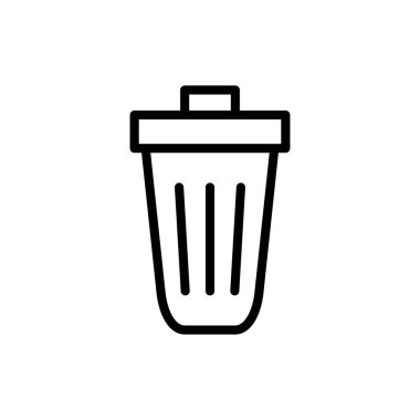 Uygulamalar ve web siteleri için çöp simgesi simgesi. Çöp kutusu simgesi. İşareti ve sembolü sil.