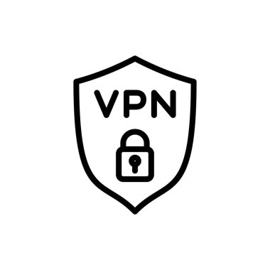 Uygulamalar ve web siteleri için Vpn simgesi. Özel ağ işareti ve sembol. sanal özel ağ simgesi.
