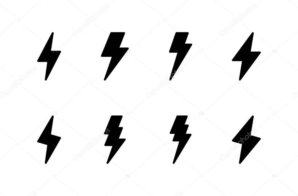Lightning icon logo design. electric sign and symbol. power icon. energy sign