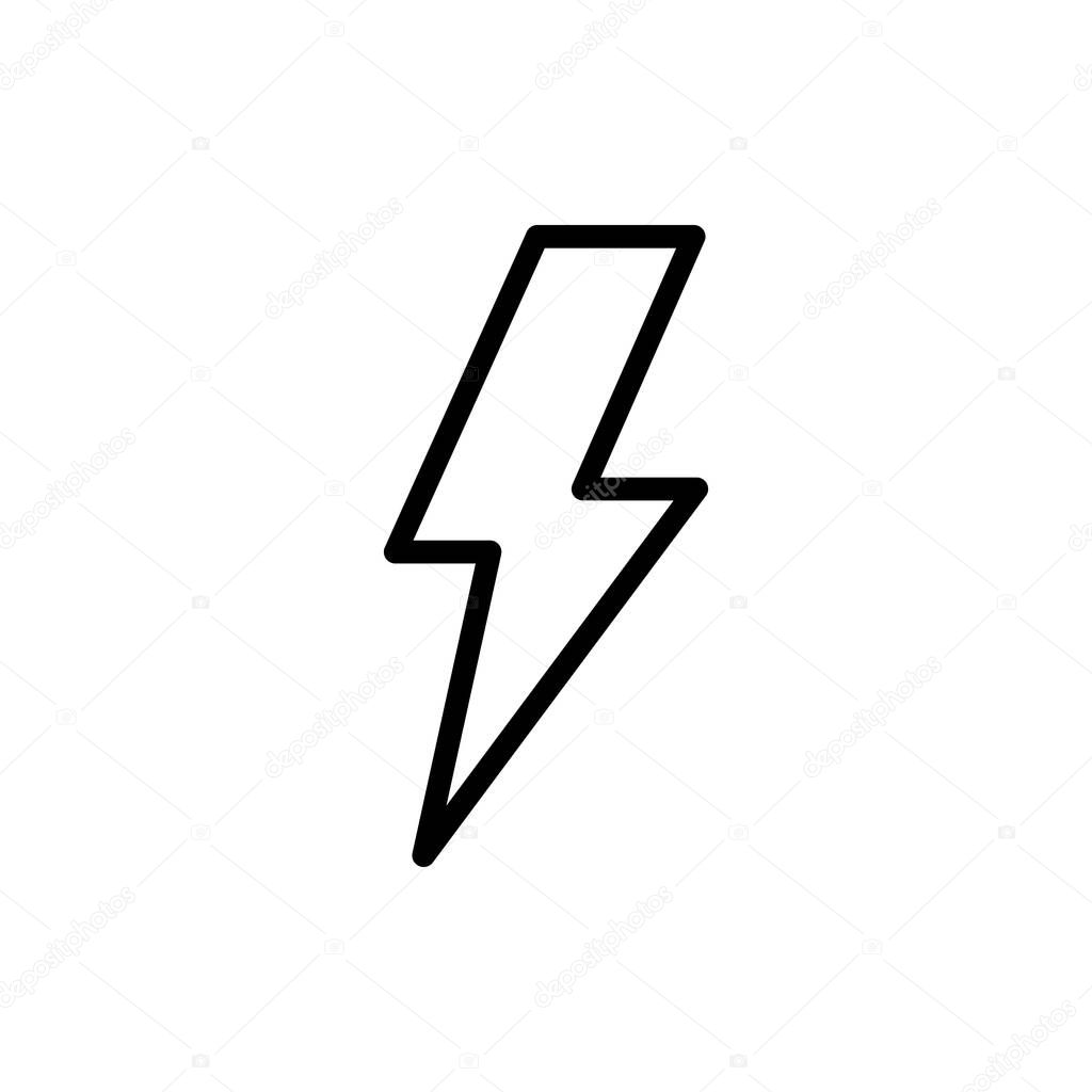 Lightning icon symbol for apps and websites. electric sign and symbol. power icon. energy sign