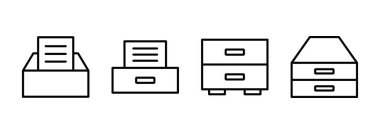 Dizin simgesi vektörünü arşivle. Belge vektör simgesi. Depolama simgesini arşivle.