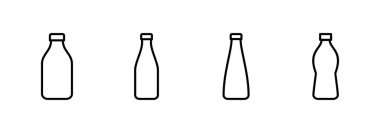 Şişe ikonu vektörü. şişe işareti ve sembol
