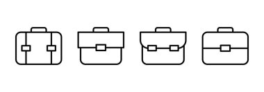 Evrak çantası ikon vektörü. Bavul işareti ve sembol. bagaj sembolü.
