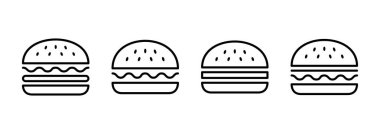 Burger ikon vektörü. Hamburger ve sembol. hamburger