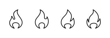 Simge vektörünü ateşle. ateş işareti ve sembol