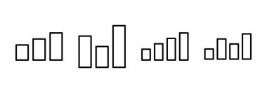 Grafik simgesi vektörü büyüyor. Çizelge ve sembol. diyagram simgesi