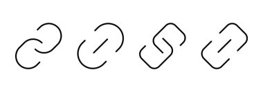 Bağlantı simgesi vektörü. Hiper bağlantı zinciri işareti ve sembolü