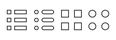 Menü simgesi vektörü. Web menü işareti ve sembol. Hamburger menüsü sembolü