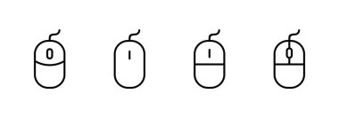 Fare simgesi vektörü. Tıklama işareti ve sembol. işaretleyici simgesi vektörü.