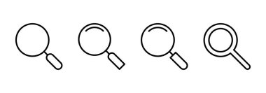 Simge vektörünü ara. Büyüteç işareti ve sembolü ara