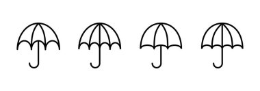 Şemsiye simgesi vektörü. şemsiye işareti ve sembol