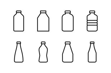 Şişe simgesi logosu tasarımı. şişe işareti ve sembol