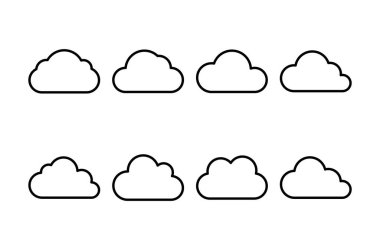 Bulut simgesi logosu tasarımı. bulut işareti ve sembol