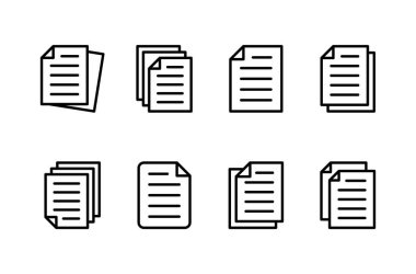 Belge simgesi logo tasarımı. Kağıt ve sembol. Dosya Simgesi