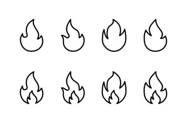 Ateş simgesi logosu tasarımı. ateş işareti ve sembol
